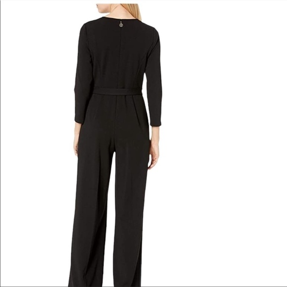 TOMMY HILFIGER NWT Statement Tie Waist Jumpsuit Size 4 in Black - Picture 10 of 15